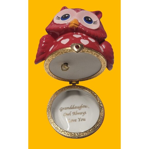 Bradford Exchange Granddaughter Owl Always Love You Birthstone Music Box - Picture 4 of 5